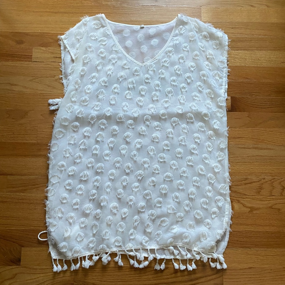 Fringe swim coverup
